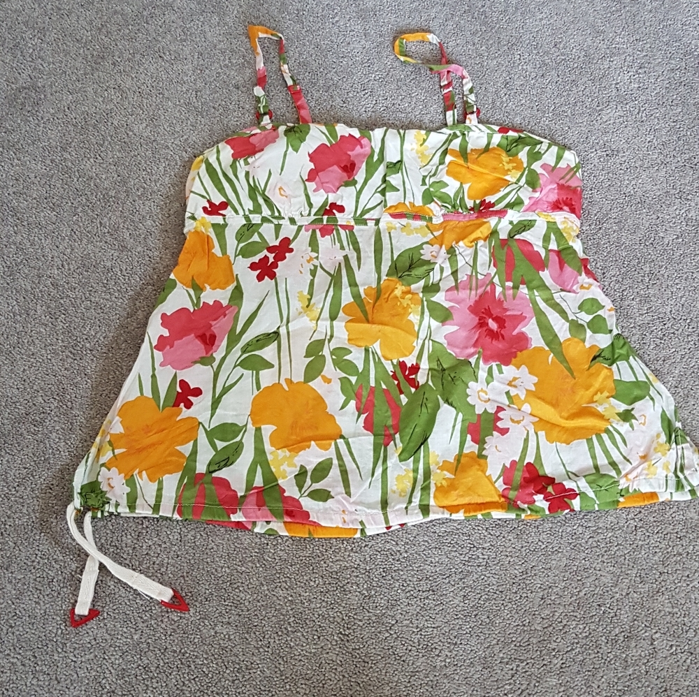 American eagle floral tank top size 6